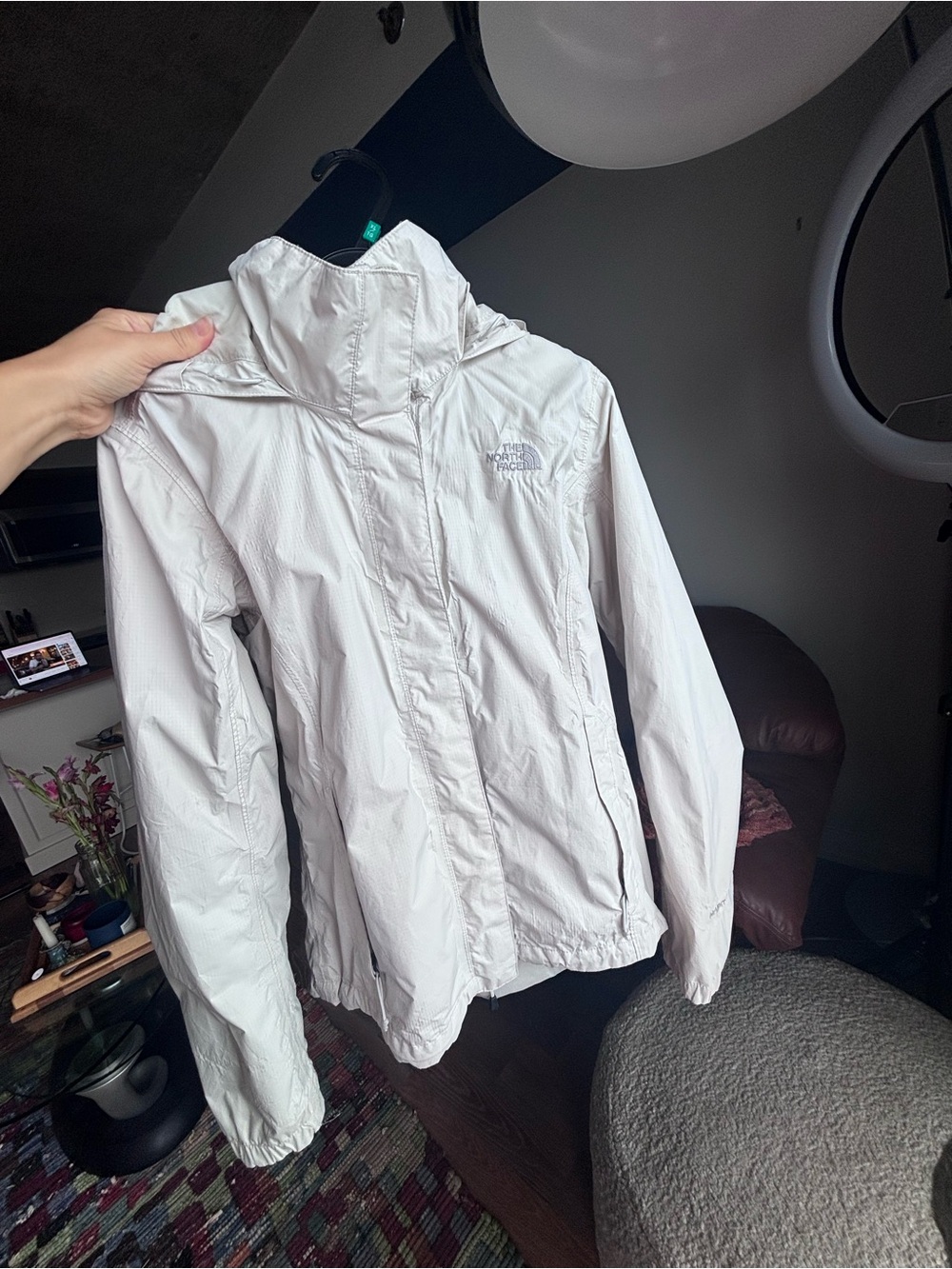 The North Face Women's White Lightweight Rain Jacket